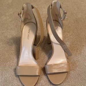 Nine West Beige Strappy Heels